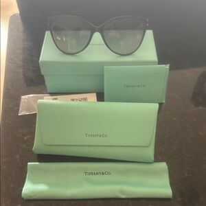 Tiffany & Co. Black Designer Sunglasses with Sleek Modern Design